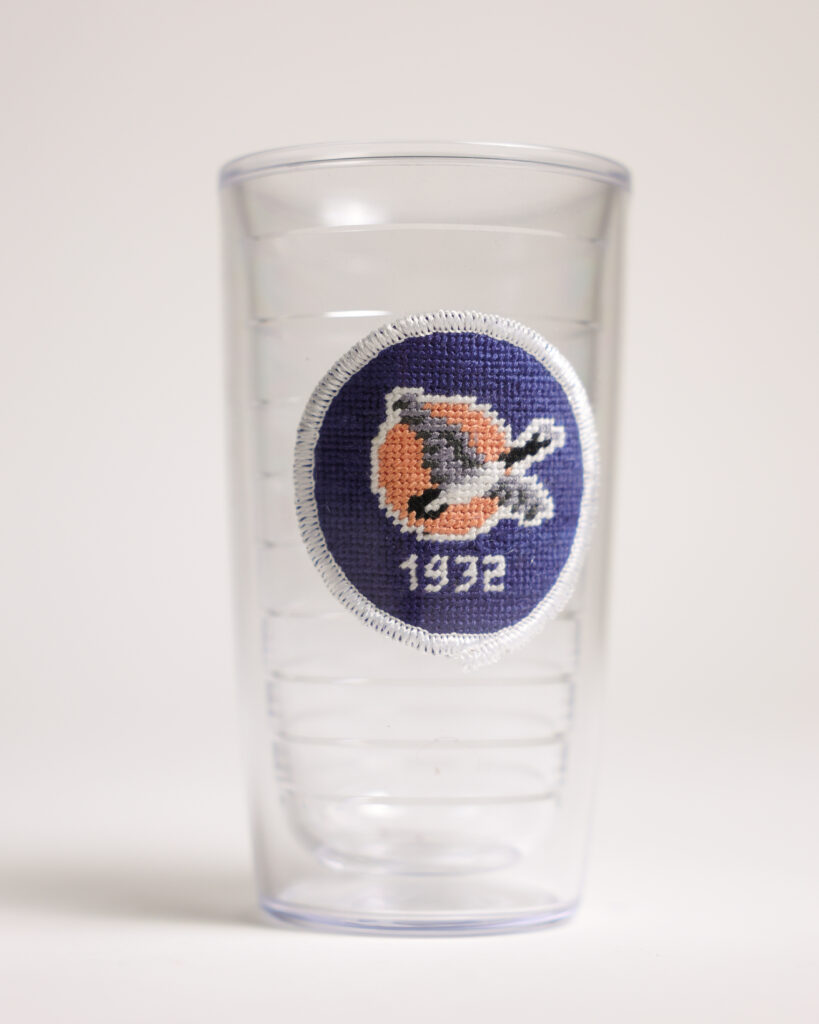 Deer Head Needlepoint Tumbler by Smathers & Branson